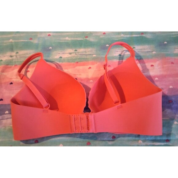 Victoria's Secret Push-Up padded underwire bra tangerine color 34D - Picture 2 of 4
